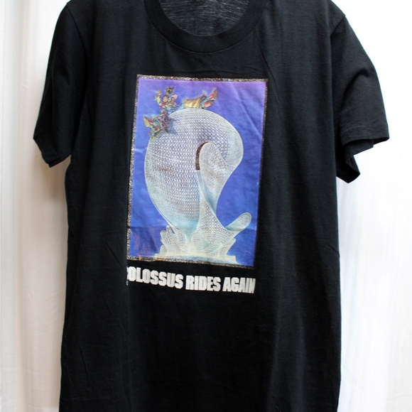 Shirts | Vintage Magic Mountain Black Graphic Tshirt With Colossus ...